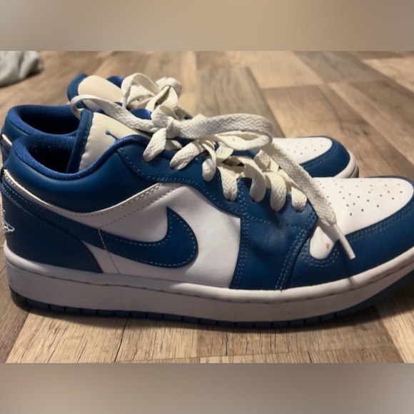 Nike Women's Air Jordan 1 Low 'Marina Blue' Sneakers - Picture 5 of 6